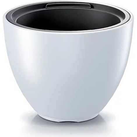 Maceta HEOS 10L., Con depósito, dimensiones (mm) 298x298x230, color Blanco (1/4)