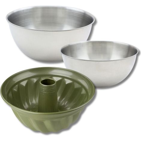 Set pâtisserie avec moule à kouglof 25 cm, 2 bols à mixer et spatule Zenker (1/5)