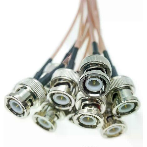 Lot de 5 connecteurs RG316 BNC mâle vers BNC mâle Q9 à sertir, rallonge coaxiale à faible perte - JXLGV (1/5)