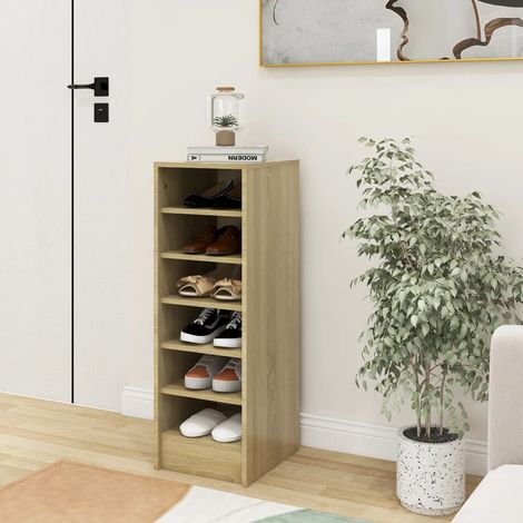 FIMEI Armoire à chaussures Chêne Sonoma 31,5x35x90 cm Aggloméré (1/5)