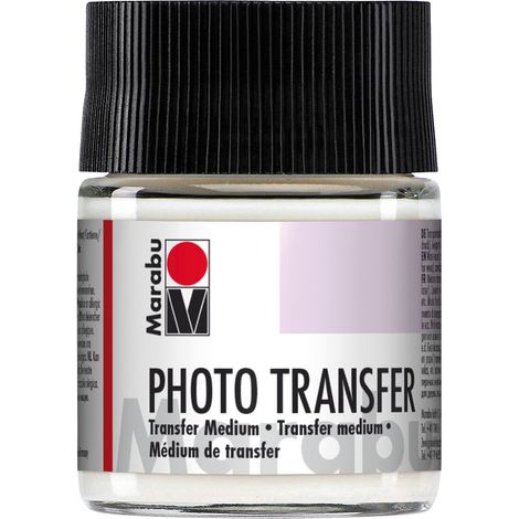 Transfer photo transparent - 50 ml - En verre - À base d'eau - Pour transférer des impressions laser sur bois, châssis, verre, céramique, métal, papier mâché et bougies, Blanc. (1/5)