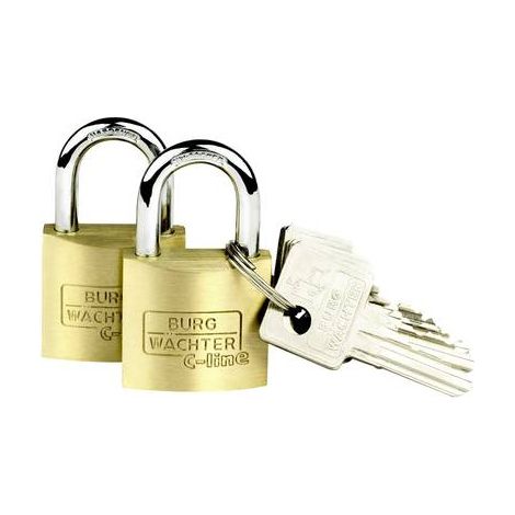 Cadenas avec serrure à clé Burg Wächter 2er Set Duo 222 30 SB laiton 2 pc(s)