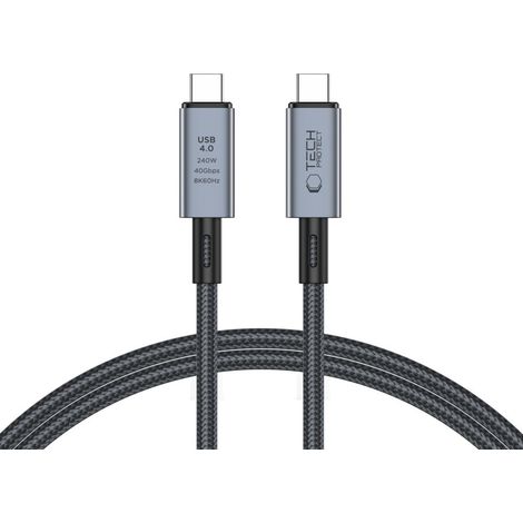 High-Speed USB-C 4.0 PD 240W 8K 40Gbps 1m Kabel - Grau (1/5)