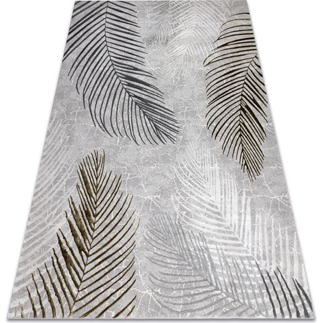 Tappeto ALLURE 8752 Foglie di palma - Strutturale, elegante, glamour grigio / oro  grey 160x220 cm
