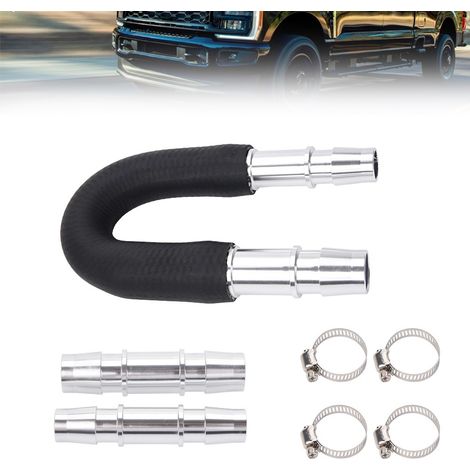 Kit de dérivation du radiateur de chauffage moteur avec raccords de tuyau interchangeables de 5/8" et 3/4". (1/5)