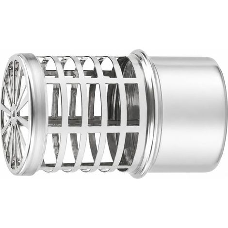 MAKA Comignolo Eco Pellet, Terminale per Canna Fumaria Stufa a Pellet, Cappello Antipioggia Aspirafumo Inox Ø 130 mm (1/5)