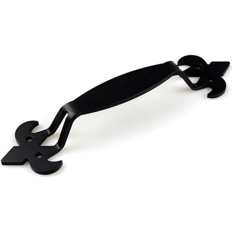Barn door handle, black iron door handle, cast iron sliding door handle with screws (1/4)