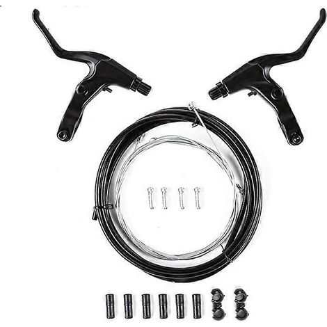 Kit de freins à disque pour vélo avec câbles de frein en acier inoxydable, étriers de freins à disque mécaniques VTT, avant et arrière (1/5)