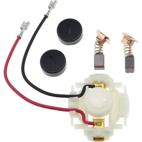 Jeu de 2 perii en carbone et supports, adapté pour Makita BGA450, accessoires de remplacement, kit de rechange abrasif, pièces détachées pour meuleuse, pack de balais et porte-balais, compatible avec