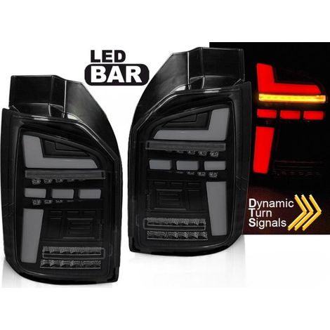 Paire de feux VW T6.1 20- FULL LED BAR DYN Noir fume (1/5)