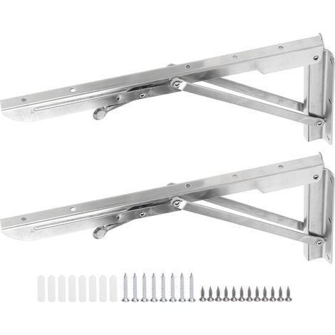 Staffe pieghevoli per mensole, staffa triangolare pieghevole resistente da 13,6 cm per mensole a parete salvaspazio, cerniera per mensola da tavolo per banco da lavoro. (1/5)