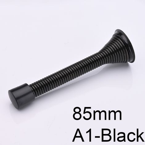 BEBUSINGOTO 10 Stück Türstopper mit Feder, 85 mm, mit Sockel und Schrauben (schwarz) (1/5)