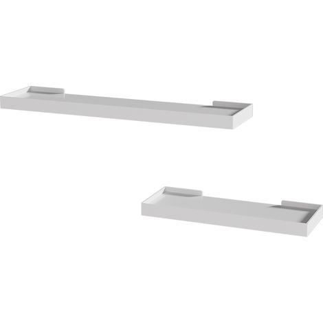 Scaffale a muro Erni, Bianco, 60 x 3 cm Set di 2, Vicco