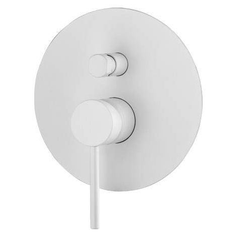 Mezclador de ducha empotrable de 2 vías blanco opaco Gattoni Easy 2234/22BO  Blanco mate - 2 salidas (1/2)