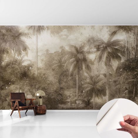 Selbsthaftend Tapete für Wohnzimmer Schlafzimmer Küche - Wanddekoration Exotische Landschaft 416x254 cm (1/5)