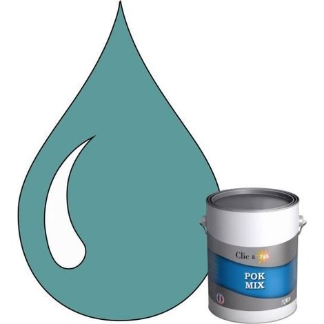 Peinture d'Accroche et Finition 2 en 1 - POK - POK MIX - Acrylique Satinée - RAL 5024 - 1L (1/4)