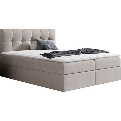 Lit boxspring Aedes, Rico 1, Continental, Unique, 120x200, Tissu, Disponible, 126x208x103cm (1/5)
