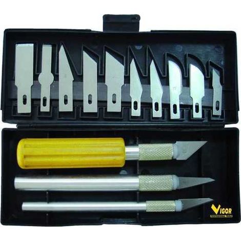 Cuchillo cortabalsa Vigor kit surtido