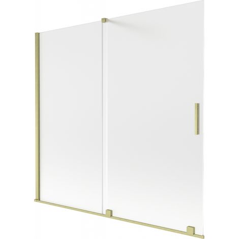 Mexen Velar paroi de baignoire 2 vantaux coulissants 170 x 150 cm, givre, or brossé - 896-170-000-31-55 (1/2)