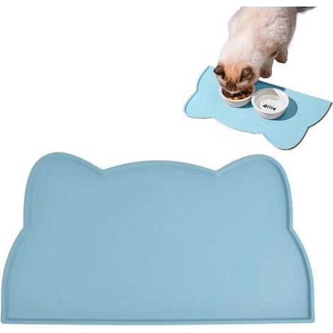 Katzenfuttermatte, blau, 48 x 27 cm, Futtermatte, Futtermatte, Katzenfuttermatte, Matte (1/4)