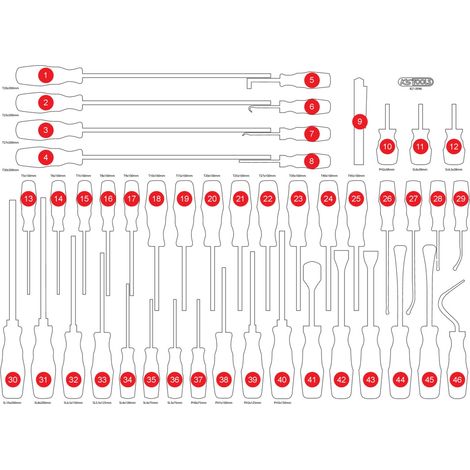 KS TOOLS Leere Schaumstoffeinlage zu 821.0046 ( 821.0046-97 ) (1/2)