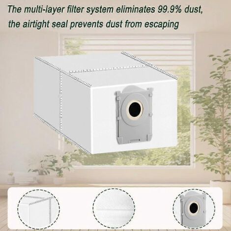 Accessoires pour aspirateur robot Ecovacs Deebot X8 Pro Omni : lingette de nettoyage à rouleau, filtres HEPA, sacs à poussière (1/4)