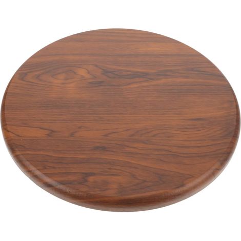 Assise de Tabouret Rond en Bois Massif 29 CM Siège de Remplacement Coussin Marron pour Tabouret de Bar Cuisine Plateau Épais en Bois Naturel Stable (1/5)