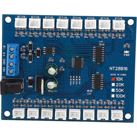 Capteur de Température 16 Canaux RS485 ‑20℃ à +125℃ Carte de Mesure pour Thermistance B3950 10K 1% (1/5)