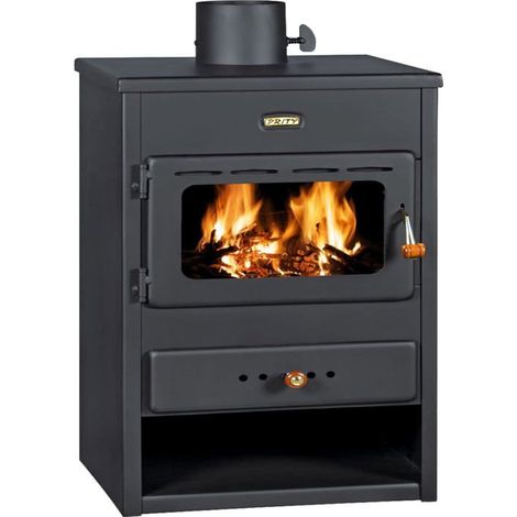 Poêle à Bois - Prity - K1 - 9 kW - Acier Noir - Classe énergétique A (1/2)