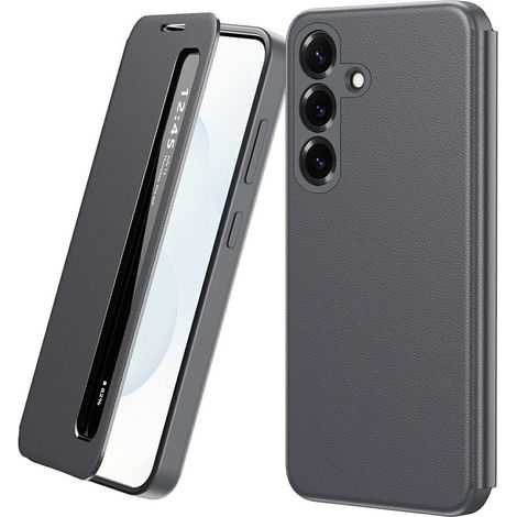 Samsung Galaxy S26 Plus Smart View Window Lederhülle, Grau (1/5)