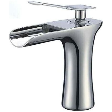 Chrom-Waschtischarmatur mit Wasserzulaufschlauch – einzigartiges Design – Einloch-Mischbatterie