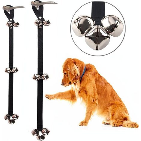 Sonnettes pour chiens de qualité supérieure pour l'apprentissage de la propreté - 7 sonnettes extra larges et puissantes de 1,4 pouce. (1/5)