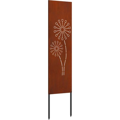 vidaXL Pantalla de Privacidad para Jardín Calado Oxidado 32 x 140 cm (1/2)