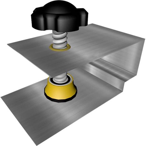 Pinces de fixation pour façade tiroir meuble en acier inoxydable (1/5)