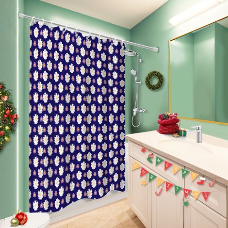 Rideau douche polyester 180x180 tissu respirant housse de baignoire pour préparer la maison avant l’arrivée d’invités