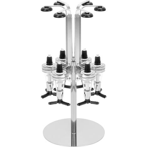 Distributeur de tête de Bouteille 6, Support de Distributeur de Boissons, Porte-Bouteilles rotatifs, Alliage d'aluminium, pour Bar, fête (1/5)