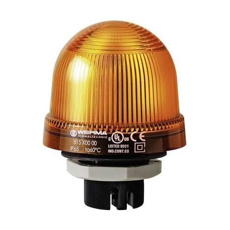 Werma Signaltechnik Segnalatore luminoso 815.300.00 815.300.00 Giallo Luce continua 12 V/AC, 12 V/DC, 24 V/AC, 24 V/DC, (1/2)