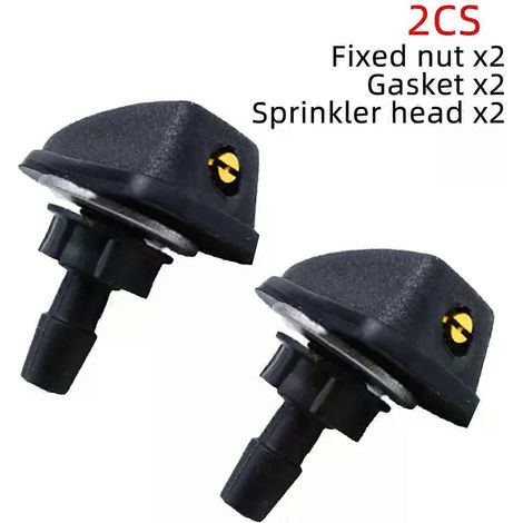 2-piece/set car universal front hood wiper nozzle spray kit sprinkler fan nozzle cover washer outlet adjustable (1/5)