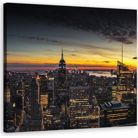 Tableau décoratif Panorama de la ville de New York 60x60 (1/5)