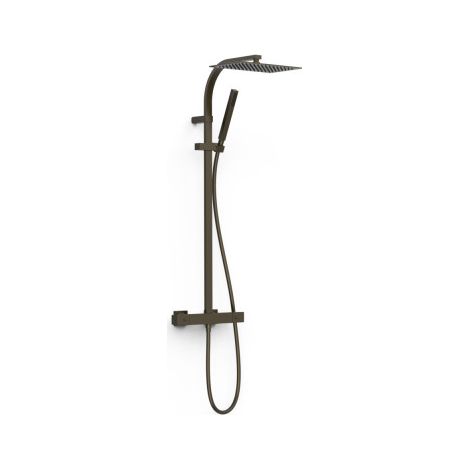 Ensemble douche robinet thermostatique 2 voies Over‑wall Noir Bronze - TRES 19039306KMB (1/2)