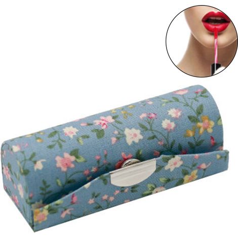 Étui à rouge à lèvres - Trousse de rangement professionnelle en cuir souple et résistant avec miroir. (1/5)