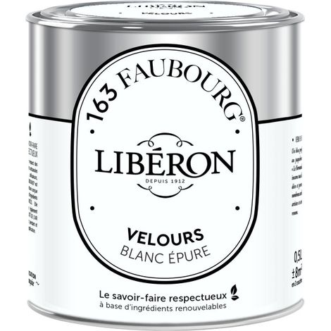 LIBERON Peinture blanc épure multisupport 163 faubourg LIBÉRON velours 0.5 l