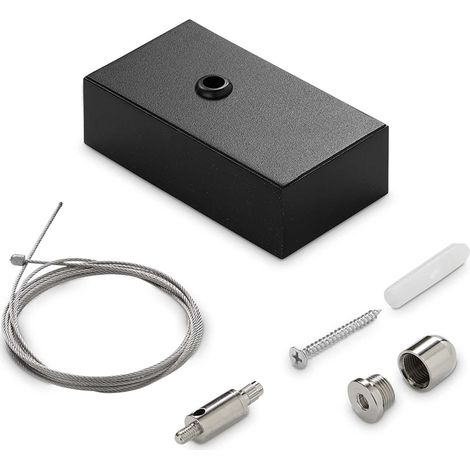 Kit Cavo E Coppa Soffitto Steel Alluminio Bianco 2M