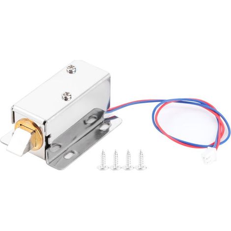Serrure électromagnétique miniature 12 V CC pour armoire, tiroir ou coffre — fixation facile, faible consommation, livrée à l’unité (1/5)