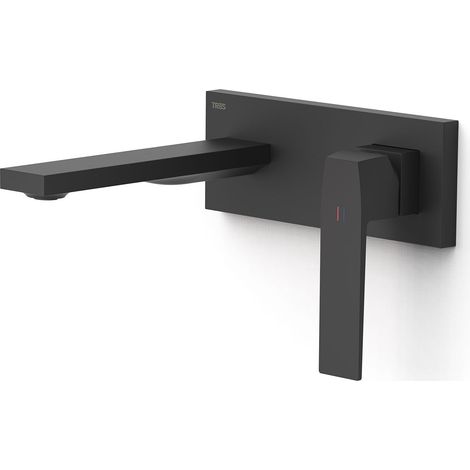 TRES 20230031NM SLIM Pieza Vista para Cuerpo Empotrado De Lavabo Color Negro Mate - ref: 20230031NM