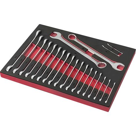 Assortimento di 22 utensili SOGI TER-20 - chiavi combinate a forchetta e poligonale - varie misure - cromo vanadio