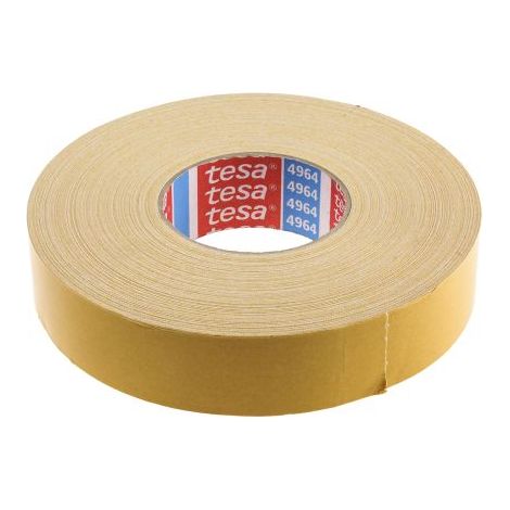 Ruban tissé double face Blanc Tesa 4964, 38mm x 50m x 0.39mm 7,5 N/cm ( Prix pour 1 )