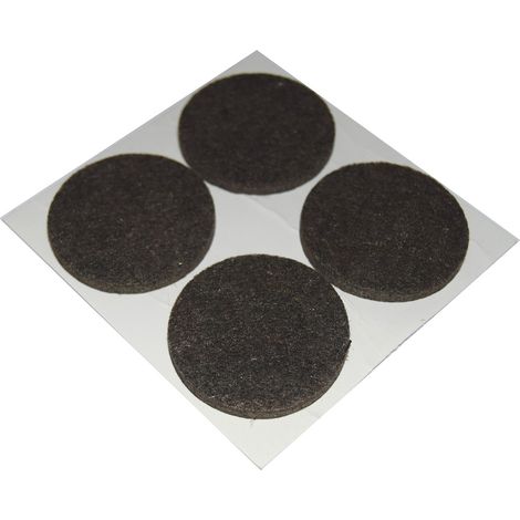 Feltrini adesivi tondi Ø 35 mm. - marrone - 4 pz.