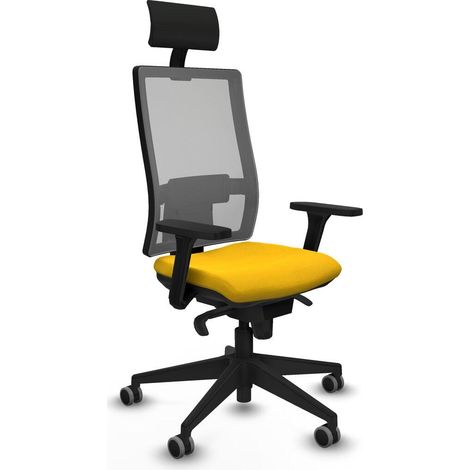 Piqueras y Crespo Horna Chaise de bureau jaune ergonomique (1/3)