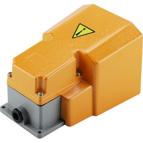 GARRYFIZH Interrupteur marche/arrêt à pédale en alliage d'aluminium 250 V 10 A résistant à l'huile et à la corrosion, avec protection